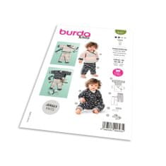 Burda Strih Burda 9257 - Zavinovacie tričko, tepláčky, čelenka a capáčky