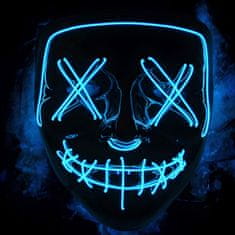 Retoo Svietiaca halloweenská maska LED party ACTA SQUID modrá