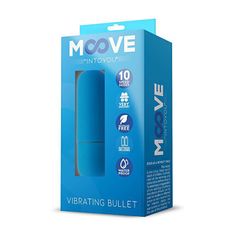 INTOYOU Moove Vibrating Bullet (Blue), mini vibrátor na batérie