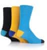 Gentle Grip Pánske 3 páry módne ponožky Gentle Grip farebné MODERN nesťahujúci lem