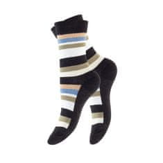 Footstar Dámske 4 páry bavlnených ponožiek Prúžky v tmavých farbách Veľkosť: 35-38