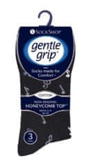 Gentle Grip Pánske 3 páry módne ponožky Gentle Grip MUSICAL NOTES jemný lem
