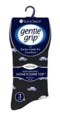 Gentle Grip Pánske 3 páry módne ponožky Gentle Grip FUN TRANSPORT jemný široký lem