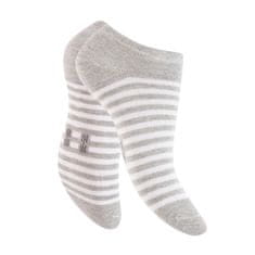 Footstar Dámske 4 páry členkových ponožiek z bavlny Bielo Čierny vzor Farba: Šedá, Veľkosť: 35-38