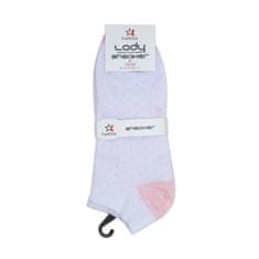Footstar Dámske 4 páry členkových bavlnených ponožiek Zig Zag pruhy Farba: Ružová, Veľkosť: 35-38