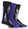 Pánske módne veselé vtipné ponožky WILD feet KOSTRA 3 páry