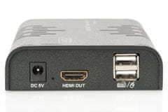 Digitus HDMI KVM Extender, 120 m, Full HD, 1080p cez sieťový kábel (Cat 5, 5E, 6)