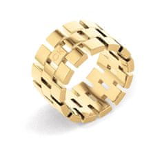 Calvin Klein Luxusný pozlátený prsteň Geometric 35000325 (Obvod 52 mm)