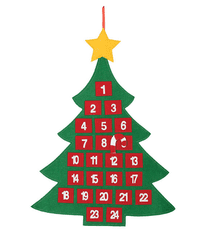 Guirca Adventný kalendár vianočný stromček 55x70cm