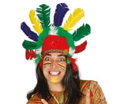 Guirca Indiánska čelenka s farebným perím