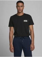 Jack&Jones Čierne tričko s potlačou Jack & Jones Corp XS