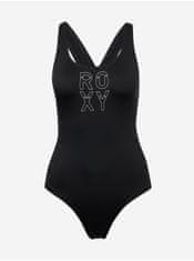 ROXY Čierne jednodielne plavky s potlačou Roxy XS
