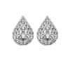 Elegantné strieborné náušnice s diamantmi a topásami Glimmer DE736