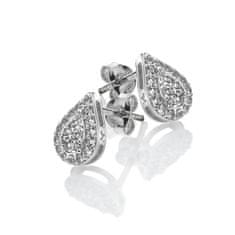 Hot Diamonds Elegantné strieborné náušnice s diamantmi a topásami Glimmer DE736