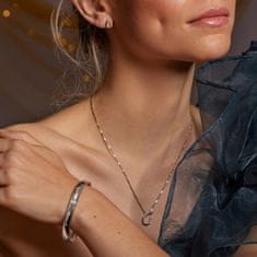 Hot Diamonds Elegantný strieborný náhrdelník s diamantmi Kvapka Much Loved DP908 (retiazka, prívesok)