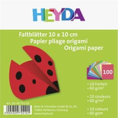 HEYDA Papiere na origami 10 x 10 cm (100 ks)