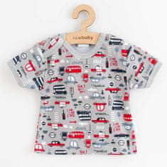 NEW BABY Kojenecké bavlněné tričko s krátkým rukávem Go!go!go!, 56 (0-3m)
