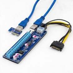 Riser PCI-E 1x - 16x | USB 3.0 | ver. 007C | SATA / PCI-E 6pin