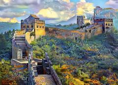 Blue Bird Puzzle Veľká čínsky múr, Čína 1000 dielikov