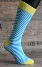 Happy  Veselé ponožky Prúžok modrý vel. 36-40