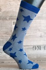 Happy  Veselé ponožky Hviezda vel. 41-46 modré