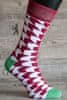  Veselé ponožky Kárová vel .. 36 - 40 červenobiele