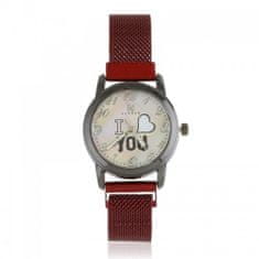 JG Kurren JG Z3094 Dámske magnetické hodinky červené