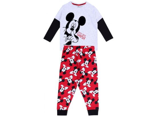 Disney DISNEY Mickey Mouse Červené a šedé pyžamo, dlhé rukávy