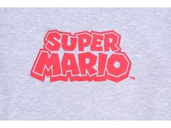 Super Mario Super Mario Pánska mikina s kapucňou v šedej farbe XS
