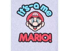 Super Mario Super Mario Pánska mikina s kapucňou v šedej farbe XS