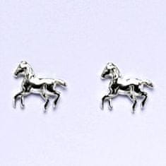 A-B A-B Stříbrné náušnice ve tvaru koně 925/1000 Sterling silver CS-9296