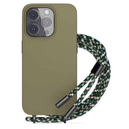 EPICO Kryt na mobil Silicone Necklace na Apple iPhone 14 Plus - zelený
