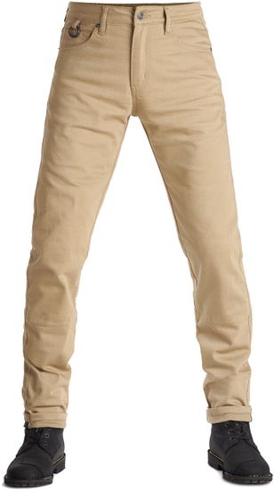 PANDO MOTO nohavice jeans ROBBY COR 01 Long béžové