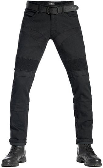 PANDO MOTO nohavice jeans KARLDO KEV 01 Extra short čierne