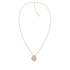 Calvin Klein Slušivý bronzový náhrdelník s kryštálmi Fascinate 35000332