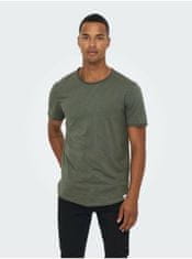 ONLY Zelené melírované tričko ONLY & SONS Benne XL