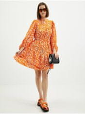 Vero Moda Oranžové vzorované šaty VERO MODA Daisy M
