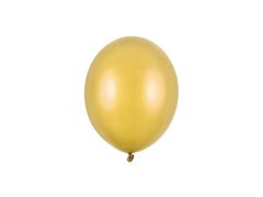 PartyDeco Balóny metalické zlaté 12cm 100ks