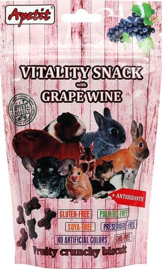 Apetit Apetit Vitality snack s hroznovým vínem 80g