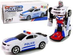 Lean-toys Policajné auto 2v1 Transformers Zvuky Výstrely Svetlá