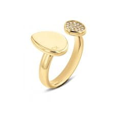 Calvin Klein Elegantný pozlátený prsteň s kryštálmi Fascinate 35000320 (Obvod 54 mm)