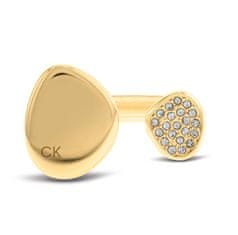 Calvin Klein Elegantný pozlátený prsteň s kryštálmi Fascinate 35000320 (Obvod 54 mm)
