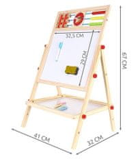 Kruzzel Multifunkčná obojstranná tabuľa pre deti 41 x 32 cm