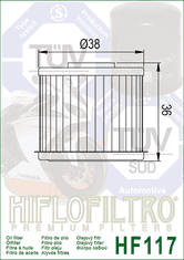 Hiflofiltro Olejový filter HF117