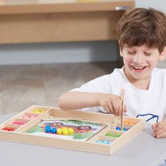 Viga Toys Drevená loptová hra Chytaj a porovnávaj Montessori puzzle