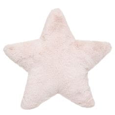Atmosphera Detský vankúš falošná kožušina hviezda ružový 39 x 39 cm