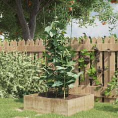 Vidaxl Podpery pre záhradné rastliny s 4 krúžkami 5ks zelené 90cm oceľ