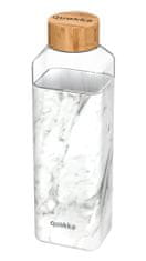 Hranatá sklenená fľaša so silikónovým obalom 700 ml