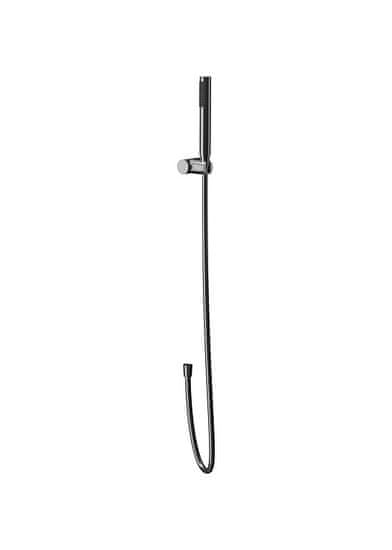 CERSANIT Zen, ručná sprcha s hadicou a bodovým držiakom sprchy, grafitová, S951-618