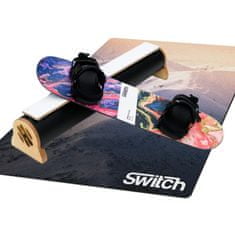 Switch Boards Trampoline Board 95cm Abstract + Viazanie + Prekážka + Podložka pre deti - trampolínová doska ako snowboardu pre učenie trikov na trampolíne, dno s penou EVA 4mm